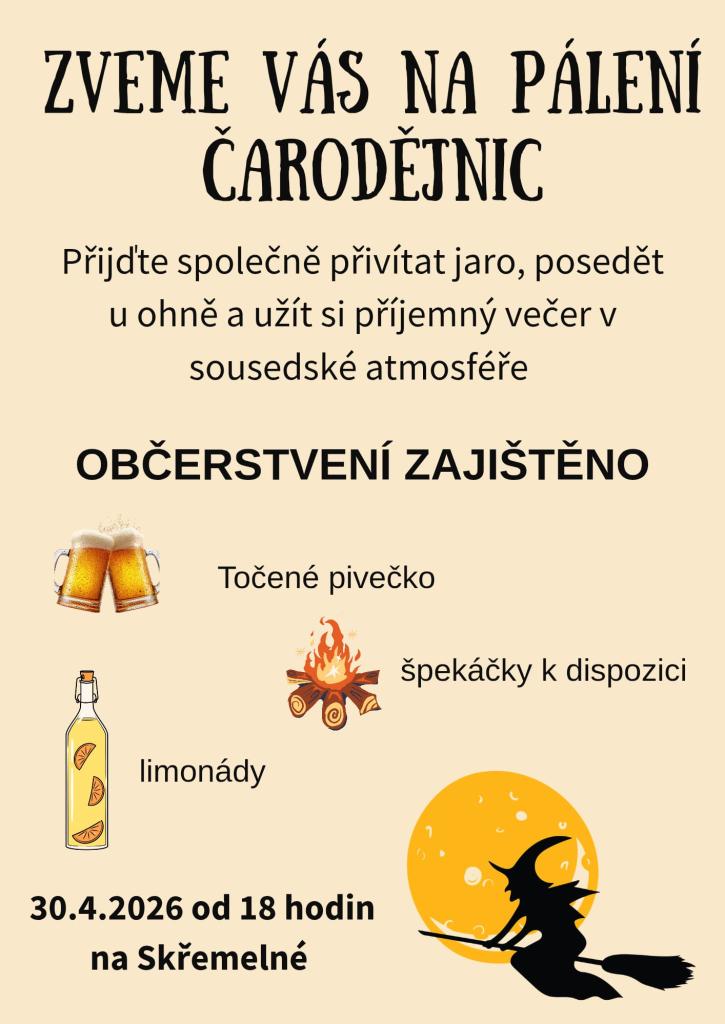 Čarodějnice Zduchovice 2026