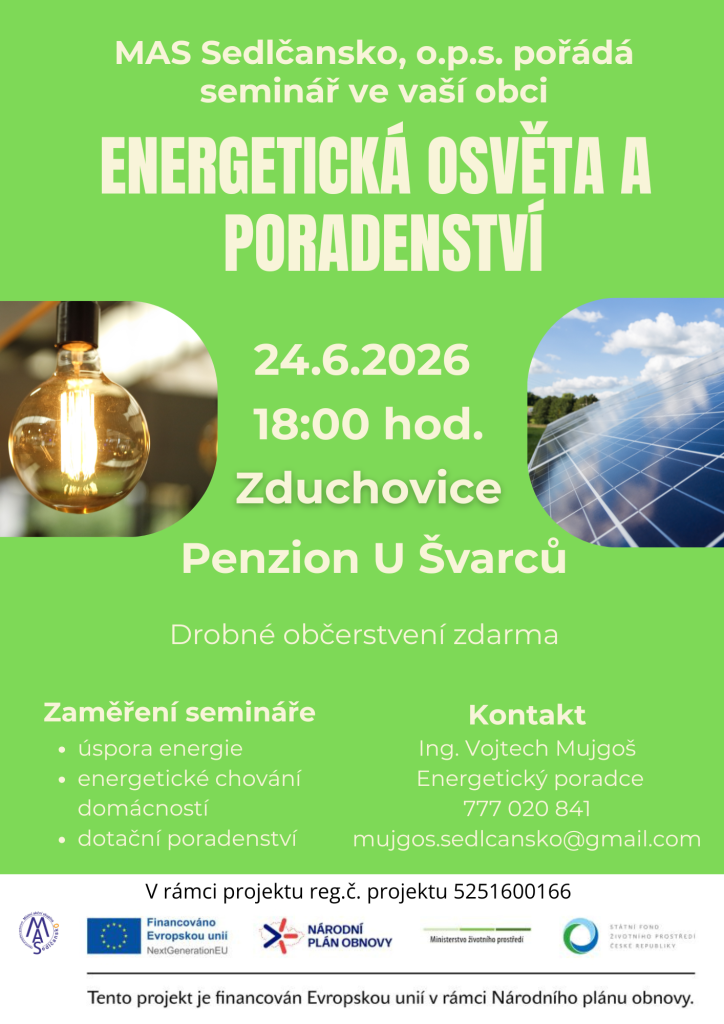 Seminář energetické poradenství Zduchovice